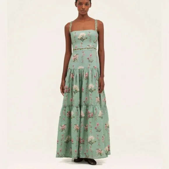 Agua by Agua Bendita's Lima Orquidea tiered embellished dress $920 size S - Picture 1 of 7